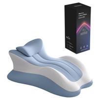 Porų sėdmenų pagalvėlė 3D išlenkta banguota nugaros pagalvėlė daugiafunkcinė atrama atminties putų pleišto pagalvė lovai gulėti ir sėdėti porų intymumui A mėlyna