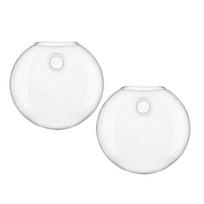 Sieninė stiklinė gėlių vazoninė skaidri gėlių vaza hidroponikos augalams Sieninis terariumas Dauginimo stotelė voniai namų biurui svetainei 2pcs white
