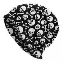 Horror Gothic Skeleton Death Skull Skullies Beanies Caps For Unisex Women Unisex Street Winter Warm Knitted Hat Adult Bonnet Hats Beanies Cap white