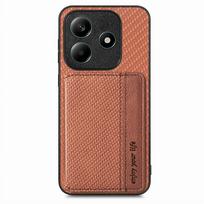 RFID Odinis Kortelių Magnetinis Galinis Dangtelis, skirtas OPPO A5 Pro A6 5G 4G, Prabangus Dangtelis, Objektyvo Apsauga, OPPO A 5 A6X A6K A5Pro, Smūgiams Atsparus Capa For OPPO A6K ruda