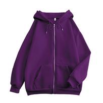 Vyriški džemperiai su užtrauktuku ilgomis rankovėmis, palaidi striukė. XXXL violetinė