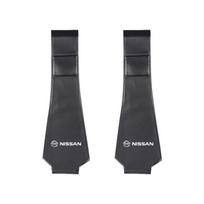 Leather Car Headrest Cover Front Rear Seat Pillow Protective Set For Nissan Sylphy N7 Teana Qashqai Note J10 J11 Navara Juke GTR gray