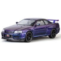 1/32 Nissan GTR R34 Skyline Gatvės Automobilio Versija Superautomobilis Metalinis Modelis Automobilis Lydinio Metalas Automobilio Interjero Aksesuarai Ornamentas Automobiliai Berniukas