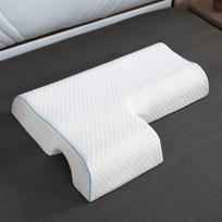Purenlatex poros pagalvė ortopedinė atminties puta, apsauganti kaklo slankstelį, atpalaiduojanti rankos skausmą, spaudžianti pagalvė šoniniam miegamajam 65x49x12cm white