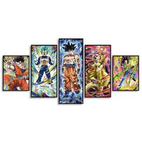 Penkių paveikslų derinio anime plakatai Dekoratyviniai paveikslai Vaikų kambario sienos meno spaudiniai Modernus namų dekoras Be rėmo 30x40cm*2  30x60cm*2  30x80cm*1 No Frame