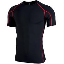Clearance: Men's Quick-Dry Short Sleeve Compression Shirt for Summer Sports – Running, Basketball, Gym 2XL (147-160 lbs) black