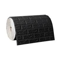 70cmx1/5/10m 3D tapetai Dekoracija Lipnūs Antikiniai Putplasčio plytų tapetai Svetainė Miegamasis Vandeniui atsparūs 3D sienos lipdukai 70cmX1m juoda