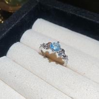 24k Gold Plated Zircon Open Ring - Luxury Court Style Exquisite Hand Jewelry gray