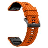22/26 mm anglies pluošto silikoninė apyrankė, skirta Garmin Fenix 8 47/51 mm E 7 7X Pro QuickFit apyrankėms, skirtoms Approach S70 Quatix 8 Enduro 3 dirželiui QuickFit 26mm orange