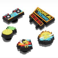 Crocs Tropical Techno Dj Zibbitz 5 Pack 10011562 FREE yellow