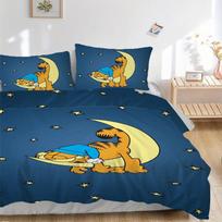 Garfield Moon Night Stars Bedding Set Comforter Cover Gift for Bedroom,Includes 1 Cover and 2 Pillowcases, No InsertB628 135x200cm blue