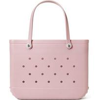 Eva Beach Tote Bag With Large Capacity For Casual Travel And Diy Hollow Design Rose Pink white