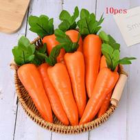 5/10Pcs Artificial Carrot Foam Vegetable Photo Prop Food Toy Mini Toys Decorations Party Favor Fake Vegetables 10PCS orange