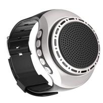 Laikrodis su Bluetooth garsiakalbiu ir FM radiju, nešiojamas, skirtas lauko sportui, bėgiojimui, dėvimas, mini garsiakalbis, belaidis žemų dažnių garsiakalbis sidabras