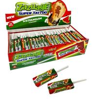 Zazuage Super Tattoo Watermelon Lollipops with Tattoo 50 pcs