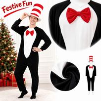 One-Piece Costume Jumpsuit for Role Play, Cosplay, Halloween and Themed Parties XL black