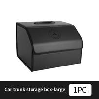 Car Trunk Fold Large Capacity Organizer Bag Storage Leather Tidying Box Accessories For Benz AMG W213 W124 W108 W126 Exclusive