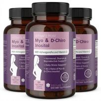 Premium Myo-Inositol and D-Chiro Inositol Capsules – Ideal 40:1 Ratio for Female Hormone Balance, Ovulation Support & Menstrual Regularity (120 Count) 3pack