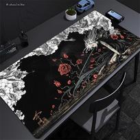 Art Mouse Pad Gothic Retro Black Girl Desk Mat Rubber Mat Mouse Carpet Table Pads HD Pc Mats 900x400 Office Accessories Mousepad 70x40cm