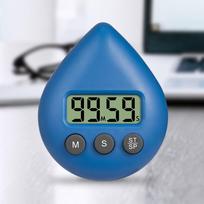 Water Drop Shape Countdown Timer Large LCD Display Waterproof Bathroom Clock Precise Timer  Study