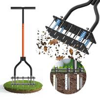 Lawn Aerator Care Soil Loosening Carbon Steel Ergonomic Design Aeration black