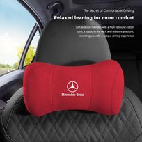 Suede Galvos atrama Automobilio Kvėpuojanti Atminties Putų Kaklo Pagalvė Mercedes Benz AMG W205 C300 W203 W206 W108 W124 W126 W140 W168 GLAGLB p1 red