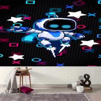 1pc Astro Bot Tapestry, Living Room, Bedroom, Office, Party Decor, Ideal Festive Gift 100cmx150cm