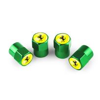 4Pcs For Ferrari F1 458 488 SF90 Stradale SF90Spider 296 GTB 296 Car Emblem Wheel Tire Valve Caps Stem Covers Auto Accessories HS9