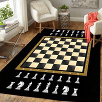 1Pc Chess Strategy Tactics Rug, Office Carpet Indoor Outdoor Doormat, Non-Slip Soft, Living Room, Christmas Halloween Gift. Em92834 160cmx200cm