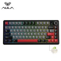 Aula F75 MAX Wireless Mechanical Keyboard With TFT Screen and Knob Gasket RGB Backlight Gaming Keyboard in 75% Layout Hot-Swap