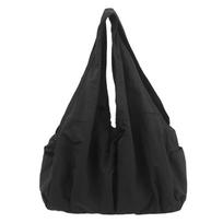 Women's Minimalist Multi-Pocket Tote - Large Capacity Cloth Handbag black
