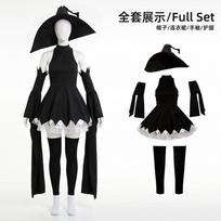 Soul Eater Blair Cosplay Costume, Black Cat Witch Dress Full Secondary Anime Outfit S black