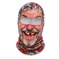 Funny Realistic Old Man Print Ski, 3D Full Face Winter Windproof, Sunglasses Not Included One Size