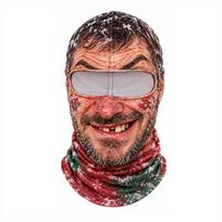 Funny Realistic Old Man Print Ski, 3D Full Face Winter Windproof, Sunglasses Not Included One Size gray