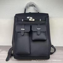 Leather-like Work Tote Crossbody Chest Bag Vintage Backpack School Unisex Black