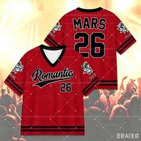 2026 Bruno Mars 24K Hooligans Baseball Jersey Men Women Unisex Short Sleeve Hip Hop Streetwear Tops for Fans Family Matching S black