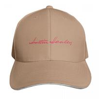 Vintage Austin Healey logo Baseball Cap Curved Brim Classic Fit Low Profile Unstructured Unisex for Unisex Women beige
