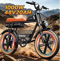 Ridstar CR20 1000W48V15AH Removable battery 20*4.0-inch fat tires Disc brake system LCD display all-terrain shipped from EU
