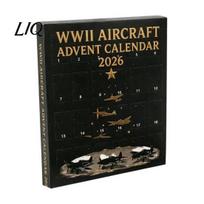 Aviacijos tematikos dekoras Lėktuvų Advento kalendoriai 2026, Lėktuvo žaislo atgalinės atskaitos kalendorius, 24 dienų Kalėdų kalendorius su modeliais, 2D akrilinė kolekcinė