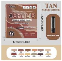 84 Colors Acrylic Paint Markers, With Direct-Liquid Ink System, Brush Tip, For Wood, Glass, Fabric And DIY Crafts Art Supplies
