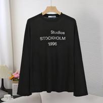 Retro 1996 raidžių spaudos laismi ilgomis rankovėmis moteriški apsaugantys nuo saulės marškinėliai Small white