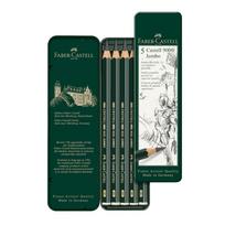 Faber-Castell Jumbo Graphite Pencil Set (5 Hardnesses) - Artist Quality gray