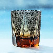 Edo Kiriko Crystal Whiskey Glass - Clearance Handmade Red Wine Tall Stem Baijiu Glass