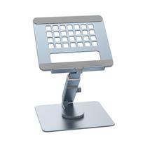 Tablet Stand 360°Rotating Folding Aluminum Adjustable Desk Holder Mount Riser for iPad Pro Air 4 Mini 12.9 4-14 Inch Samsung Ta New Gray