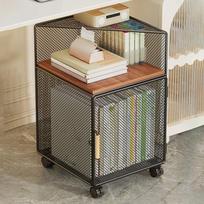 Rolling Book Cart File Folders Organizer Multifunctional Storage Mobile Bookcases for Office