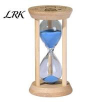 Natural Bamboo Sandglass 1/3/5 Minute Glass Hourglass Timer with Wooden Stand, Modern Decorative Timer, Drop Shape Study for Students Glow in The Dark E