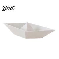 Nordic Style Decoration Desk Burr-free Origami Model Boat 3D Printed Minimalist Paper Decorative Piece Figurine for Home Office Desktop