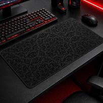 Black Damask Gothic Extended Desk Mat Mousepad Mouse Office Mouse Pad Desk Mats Desk Decor Laptop Accessories Gaming Carpet 350X600X2MM