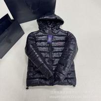 Winter Classic Pony Embroidered Hooded Lightweight Shiny Puffer Jacket Streetwear Men Women S gray