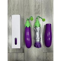 Creative Vegetable Fruit Shaped Folding Umbrella UPF50 Sun Protection Adults Carrot Eggplant Corn Design Eggplant